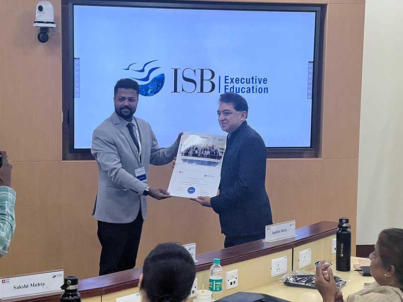 Awarded at ISB Hyderabad Jan 2024